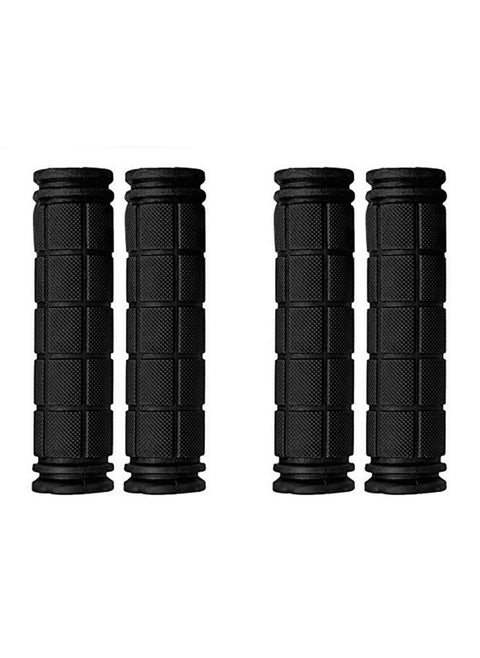 Handlebar Grips, Non-Slip Soft Rubber Cycling Grips, Waterproof for MTB BMX Cycle Road Mountain Bike Cycling Bicycle Black (2 Pairs)