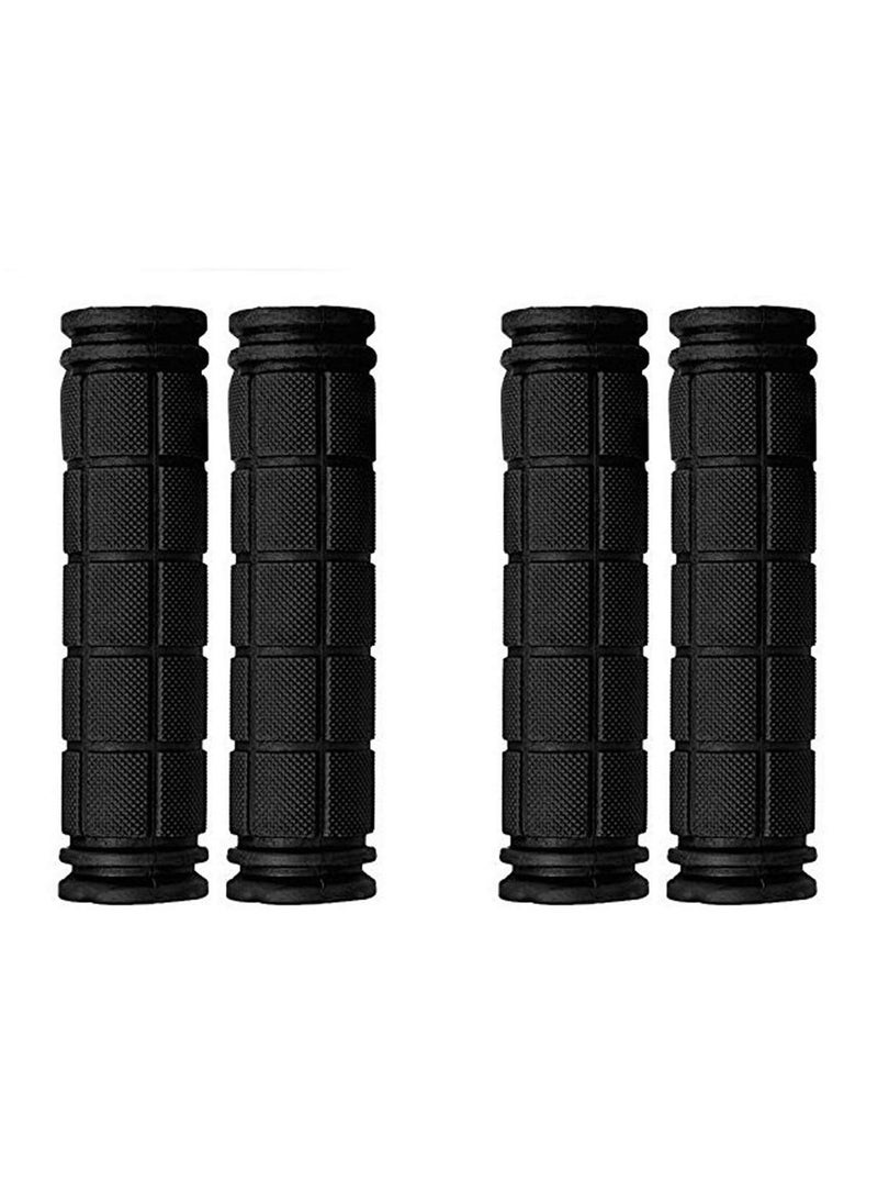 CMGTYYD Handlebar Grips, Non-Slip Soft Rubber Cycling Grips, Waterproof for MTB BMX Cycle Road Mountain Bike Cycling Bicycle Black (2 Pairs)  - Image 1