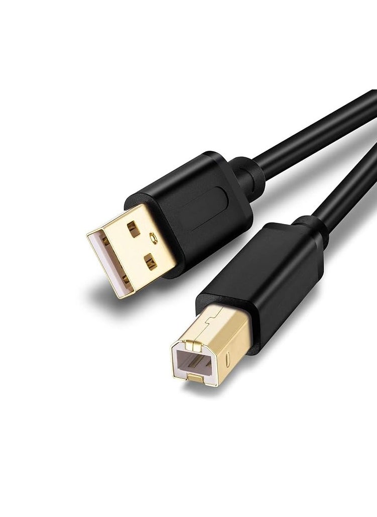 Generic Printer Cable USB 2.0 A-Male To B-Male Cord High Speed Scanner Cord -10M Black  - Image 2