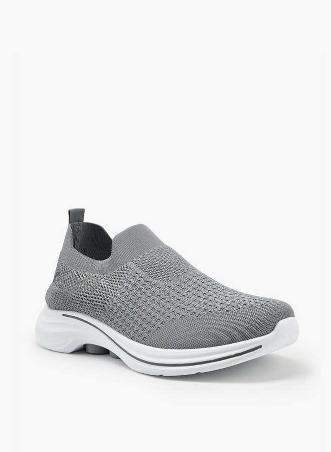 Oaklan by Shoexpress Textured Slip-On Sports Shoes with Pull Tab - Image 3