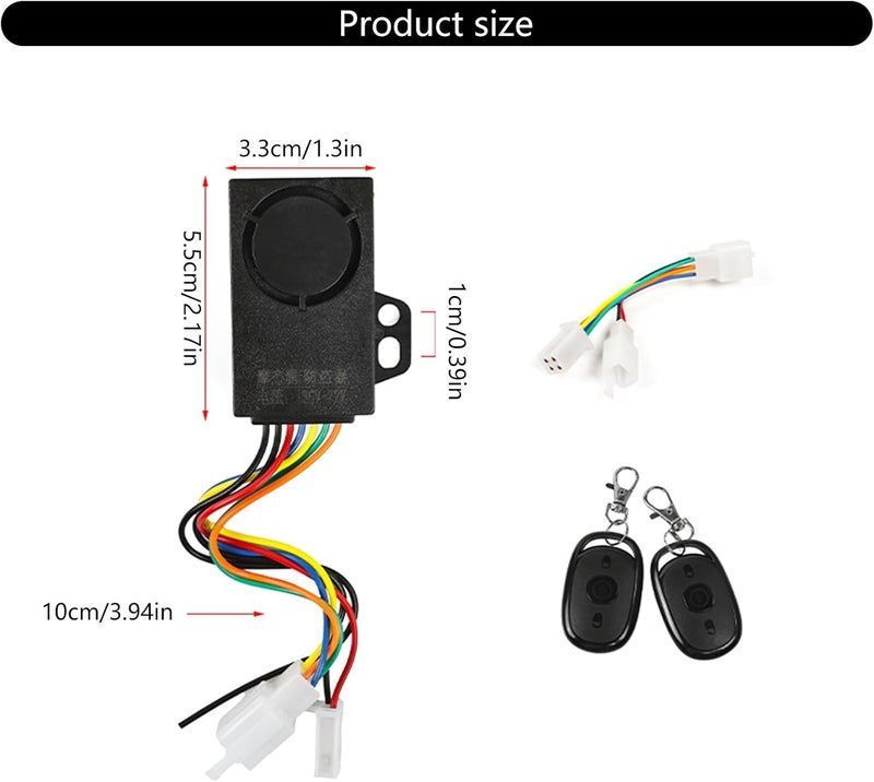 Double Remote Control Security Alarm Systems 1 Touch Activation Strong Anti Theft for Electric Tricycles Electric Tricycle Anti Theft Alarm Systems - Image 4