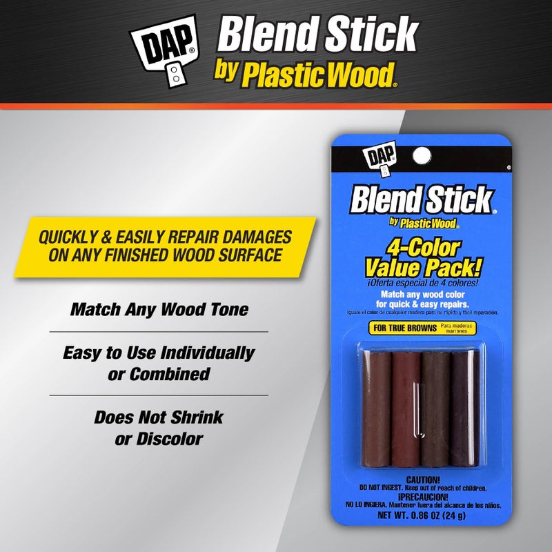 DAP Plastic Wood Blend Sticks 4-Pack, True Wood (7079804102) - Image 2
