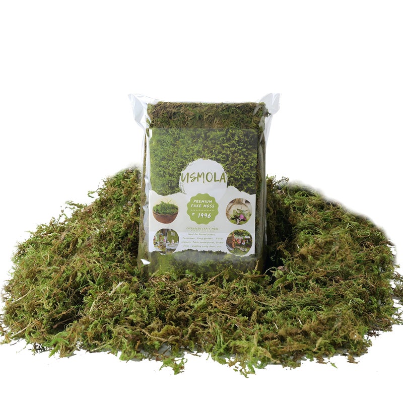 USMOLA Fake Moss, 8 OZ Green Moss for Potted Plants, Artificial Moss for DIY Crafts Home Decor Table Centerpieces Wedding Decoration (Fresh Green 225gr) - Image 2