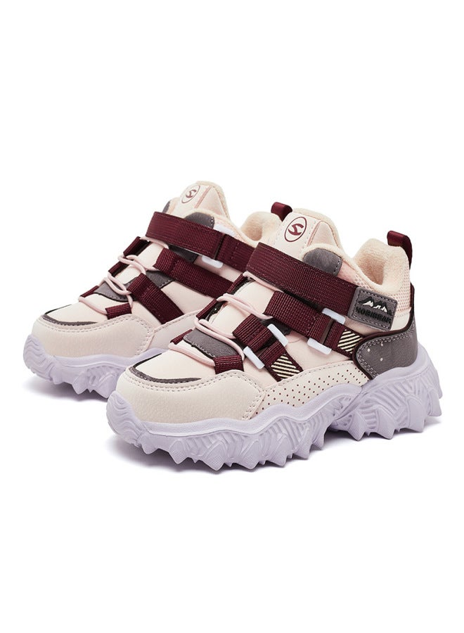 Habixiong Two Cotton Boys Sneaker Winter Fleece-lined Warm Girls Leather Short Plush Casual Shoes A Generation Of Hair