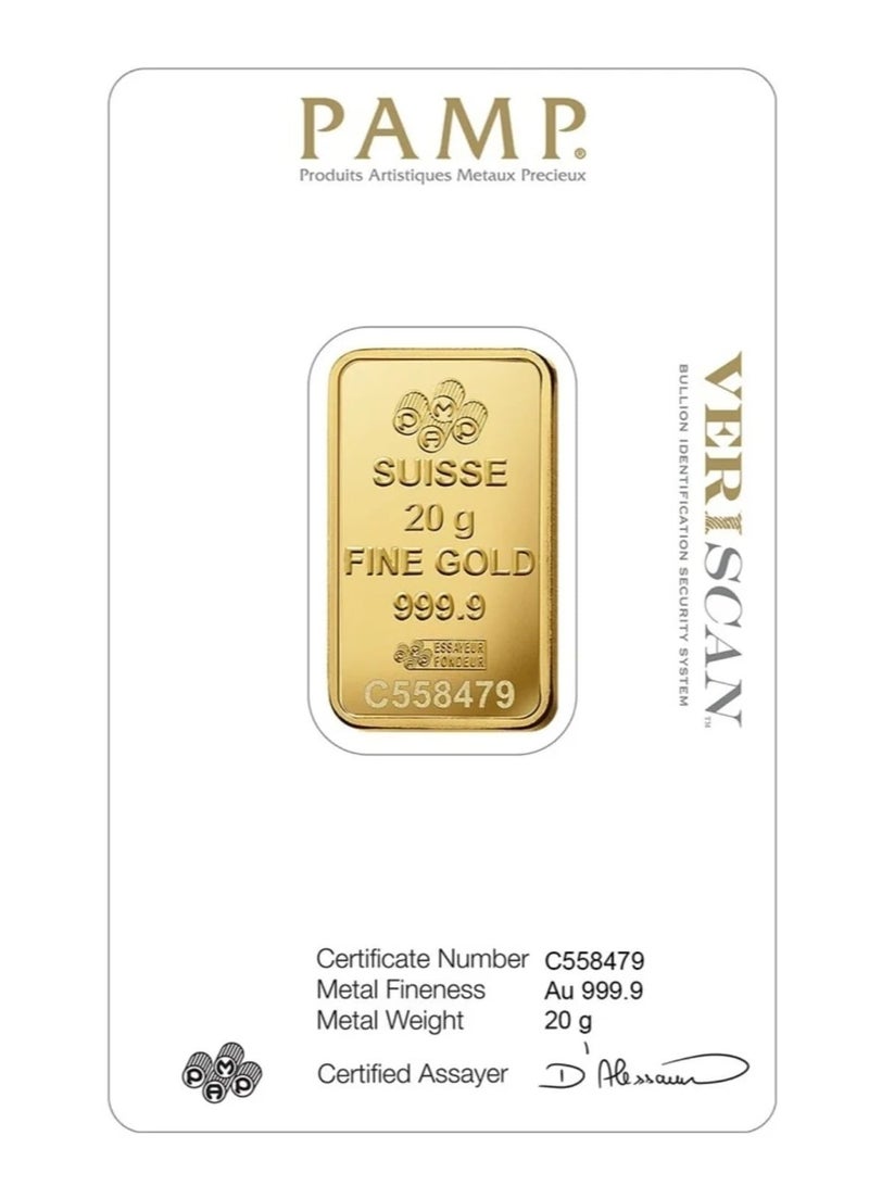 PAMP KHUSHBOO JEWELS PAMP 20g GOLD BAR 24K (999.9 PURE GOLD) - Image 2