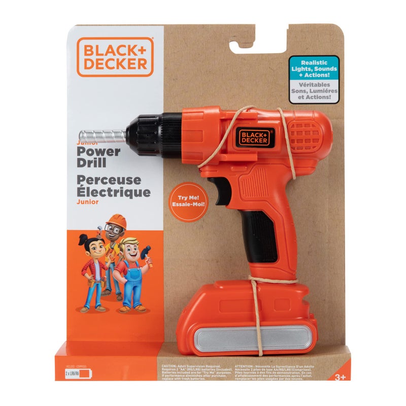 BLACK+DECKER Black + Decker Jr. Electronic Power Drill, Boys, Kids Pretend Play Tool with Realistic Sound & Action! - Image 4