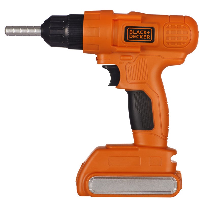 BLACK+DECKER Black + Decker Jr. Electronic Power Drill, Boys, Kids Pretend Play Tool with Realistic Sound & Action! - Image 1