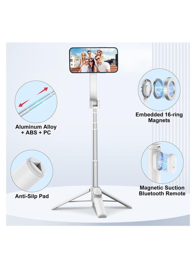 Generic Magnetic Selfie Stick, 29 inch Extendable Cell Phone Tripod Stand with Remote, Flexible Travel Tripod, Portable Phone Holder for Video Recording, Selfies, for iPhone 14/13/12 & All Smartphones  - Image 5
