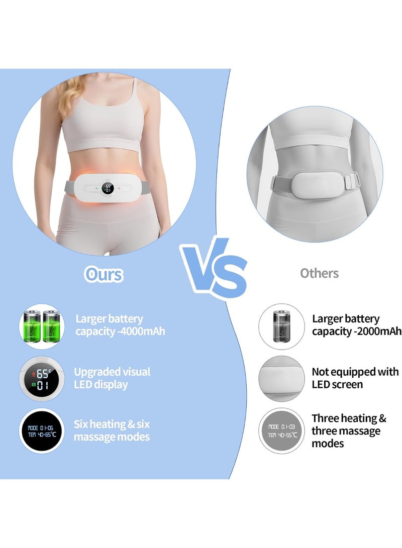 وسادة التدفئة الذكية واللاسلكية - تسكين كهربائي سريع لـ آلام البطن، تقلصات الدورة، وأوجاع الظهر - 6 مستويات تدفئة قابلة للتعديل - جهاز محمول وقابل للشحن - نسيج ناعم ولطيف على البشرة - Image 4