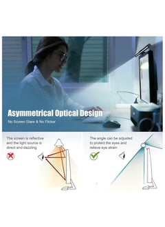NNEWVANTE Monitor Light Bar, RGB Monitor Light Screen Light Bar, Dual Light USB Powered Monitor Lamp, LED Computer Light, No Glare, Touch Control, 3-Color Mode, PC Desk Lamps for Home Office  - Image 5