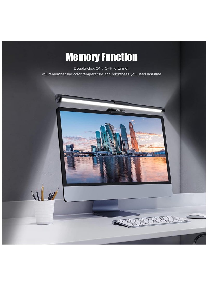 NNEWVANTE - Monitor Light Bar, RGB Monitor Light Screen Light Bar, Dual Light USB Powered Monitor Lamp, LED Computer Light, No Glare, Touch Control, 3-Color Mode, PC Desk Lamps for Home Office - Image 1