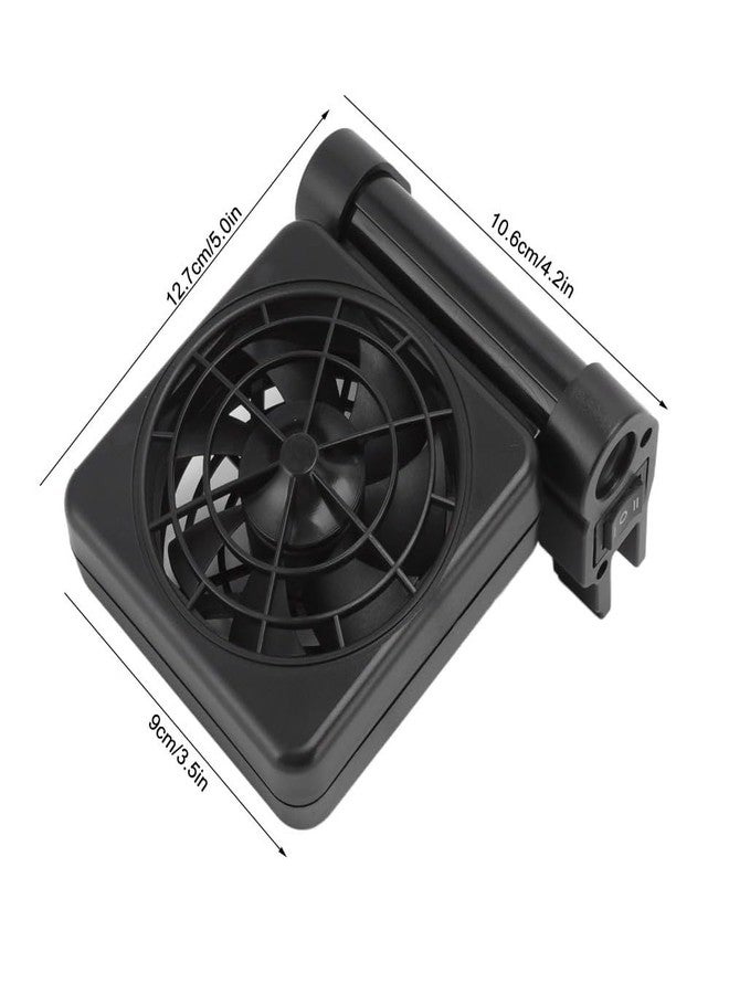 Chiffonade Black Plastic Aluminum Alloy Aquarium Fan Adjustable Wind Speed Cooler with Plug Aquarium Chillers Fish Tank Cooling Fan(1 Fan) - Image 2