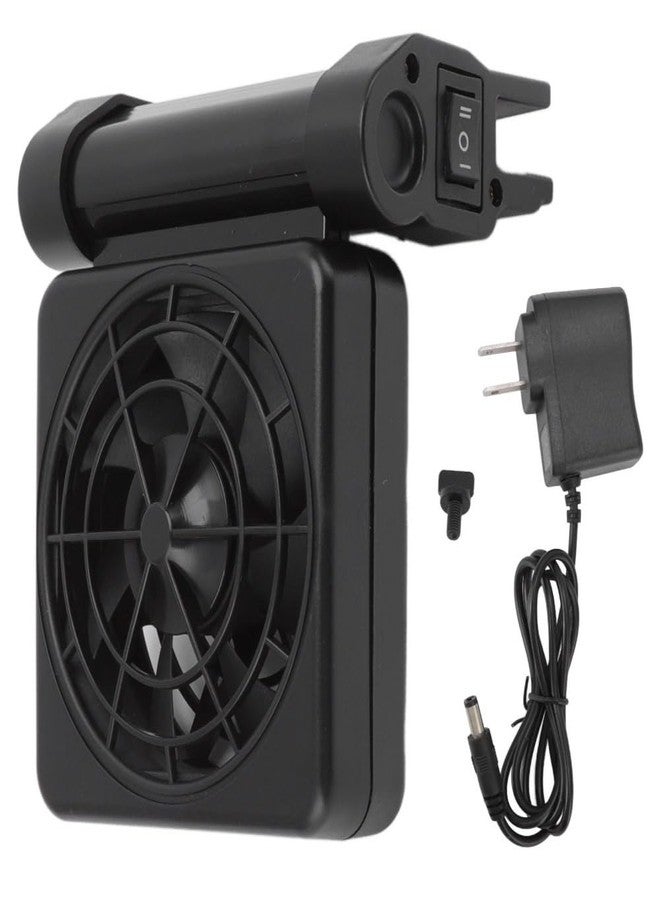 Chiffonade Black Plastic Aluminum Alloy Aquarium Fan Adjustable Wind Speed Cooler with Plug Aquarium Chillers Fish Tank Cooling Fan(1 Fan) - Image 1