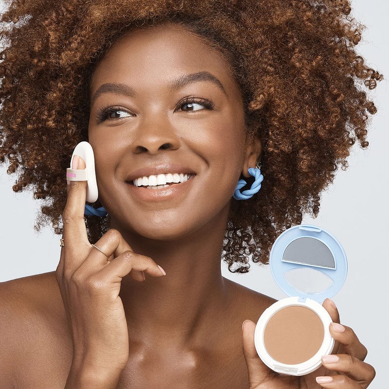 Ruby Kisses No More Blemish Face Powder with Salicylic Acid Korean Makeup Matte Finish Full Coverage Pressed Powder (Golden Glow) - Image 4