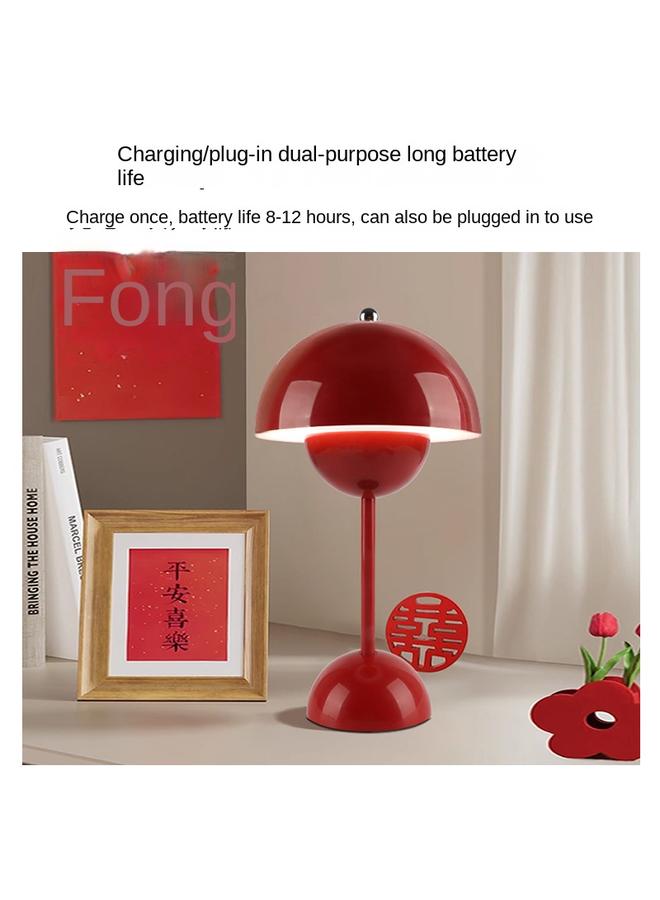 Bluejw Flower Bud Lamp Bedroom Bedside Lamp Changming Happy Lamp Wedding Escort New Wedding Room Table Lamp A Pair Of Festive Atmosphere Mushroom Lamp - Image 3