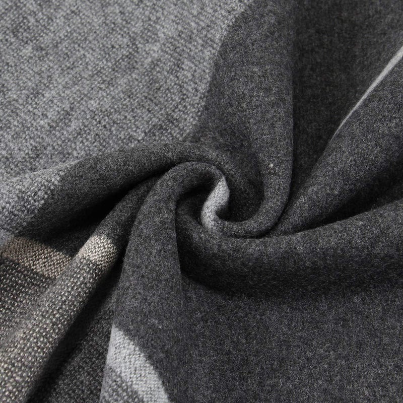 Rdylymx Men's Scarves Classic Arrival Winter Plaid Scarf Tassel Edge Soft Warm Scarf - Image 3