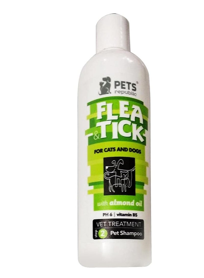 بيتس ريبابليك شامبو البراغيث والقراد بزيت اللوز - 500 مل