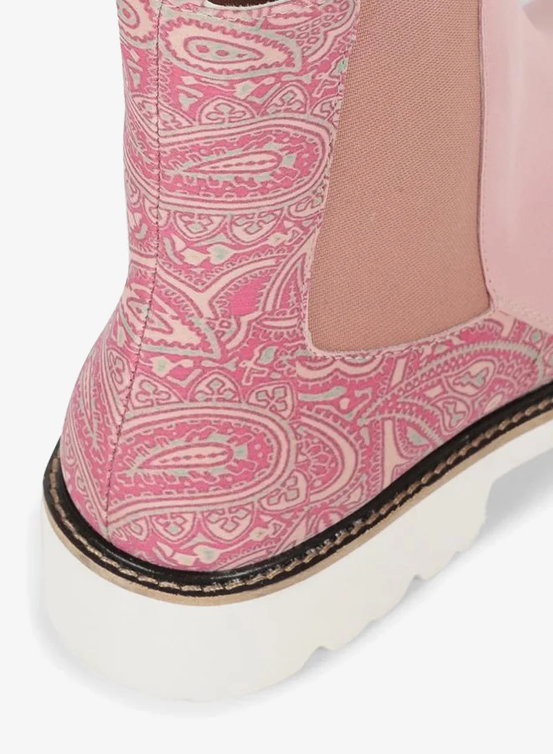 Yoho Pink Pink Comfortable Lightweight Printed Boots for Women | Best Price UAE