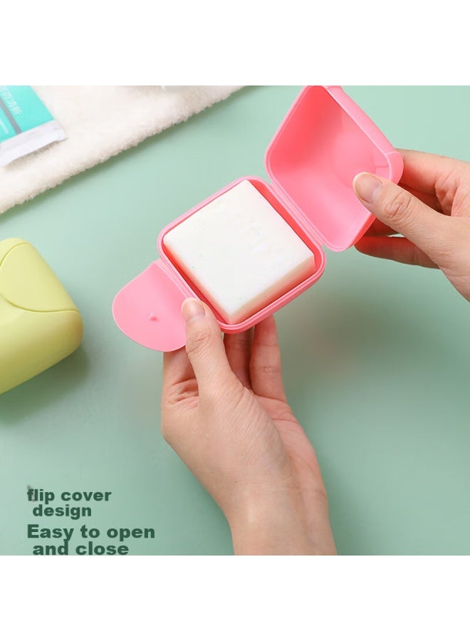 Jajalin Portable Travel Soap Box With Lid, Sealed Handmade Soap Container, Small Plastic Box, Random Color - Image 5
