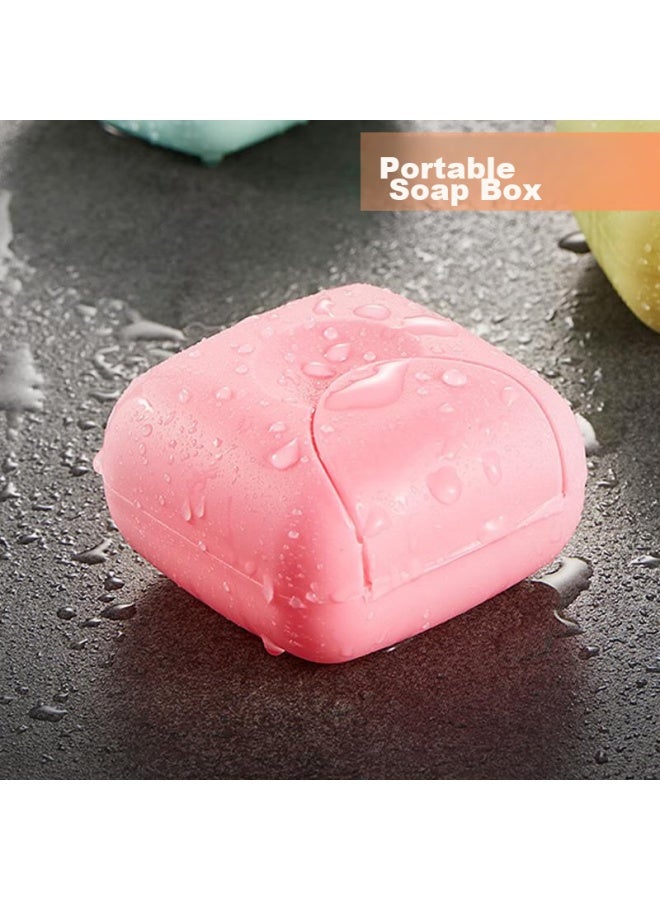 Jajalin Portable Travel Soap Box With Lid, Sealed Handmade Soap Container, Small Plastic Box, Random Color - Image 2