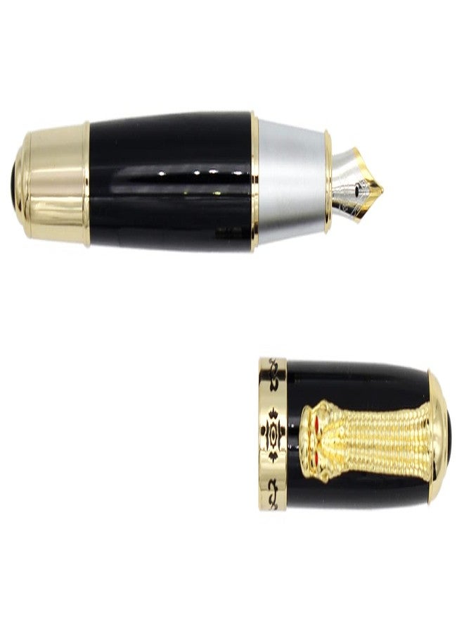 Gullor Fountain Pen with Ink Converter, Golden Dragon Clip, Executive Pen for Smooth Writing, Fine Nib, Black - Image 3