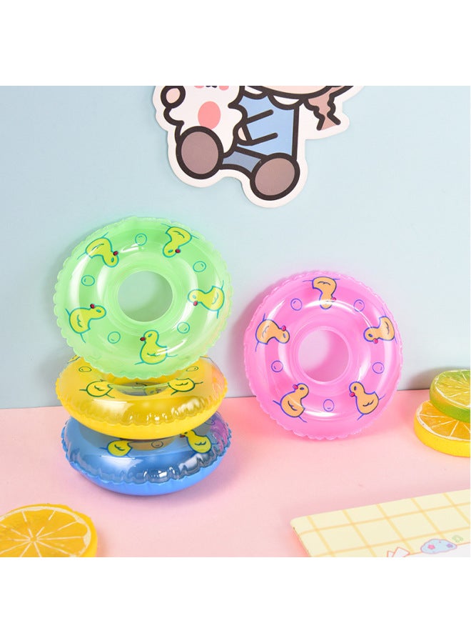 Accessories Milk Tea Shop Swimming Ring Water Play Mini Small Toy Little Yellow Duck Kidsren's Swimming Ring Small Donut Bathing-Color:Pink-Specifications:Mini Swimming Ring  - Image 4