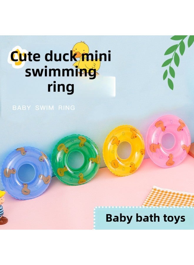 Accessories Milk Tea Shop Swimming Ring Water Play Mini Small Toy Little Yellow Duck Kidsren's Swimming Ring Small Donut Bathing-Color:Pink-Specifications:Mini Swimming Ring  - Image 3
