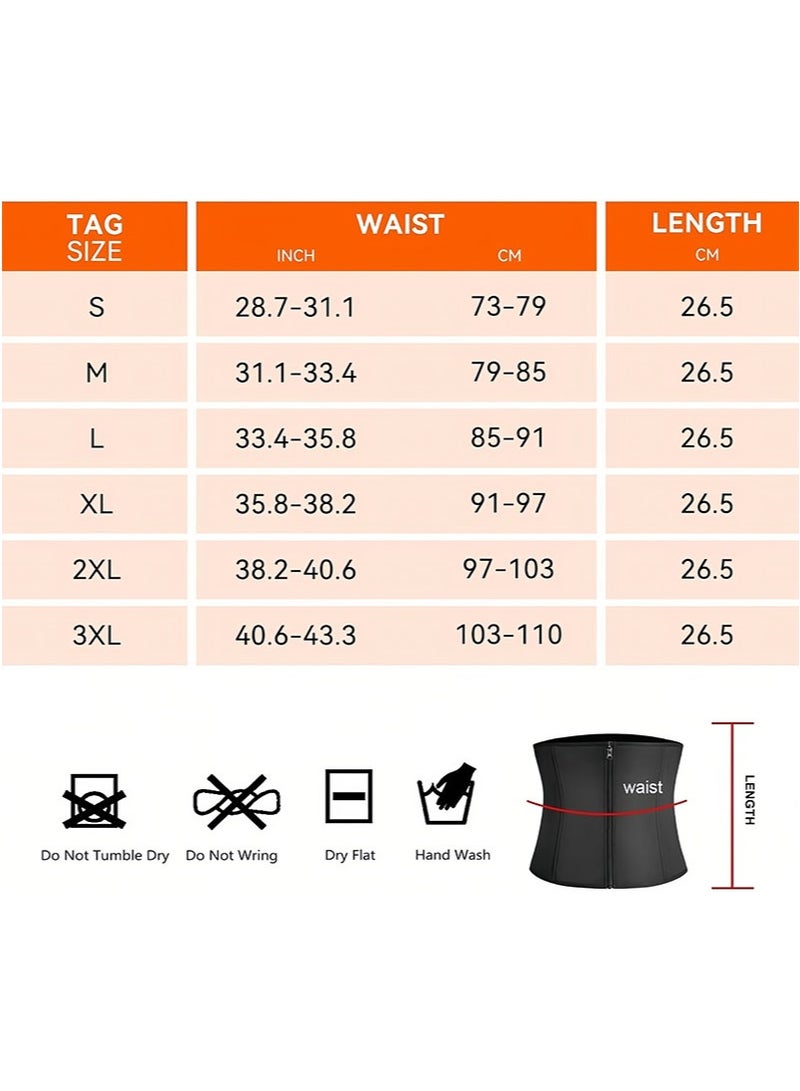 Apustim Men's Waist Training Body Shaper Belt，Weight Loss Fitness Fat Burning Sweat Trimmer，Back Support Belt （Blue） - Image 2