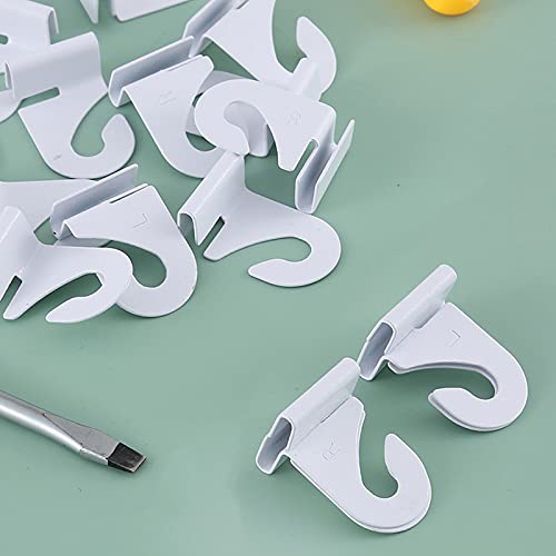 Gansita 8 Pair Drop Ceiling Hooks for Hanging,White Heavy Duty Ceiling Hooks,Metal T-Bar Hooks,Suspended Ceiling Tile Hook Ceiling Clips for Home Classroom Grid Office & Decorations - Image 4