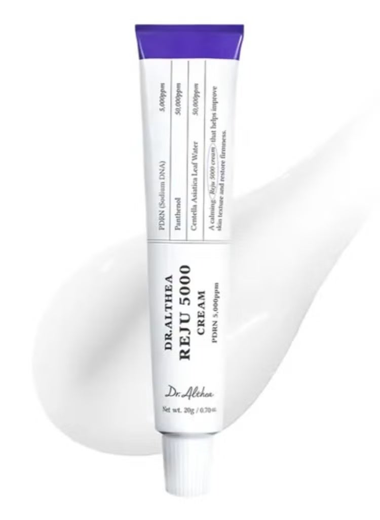 Dr.Althea PDRN Reju 5000 Cream | Biome PDRN Cream for Irritated, Sensitive Skin | Soothing Face Moisturizer with Panthenol and Centella | Korean Vegan Skin Care for All Skin Types, 0.7 Fl Oz