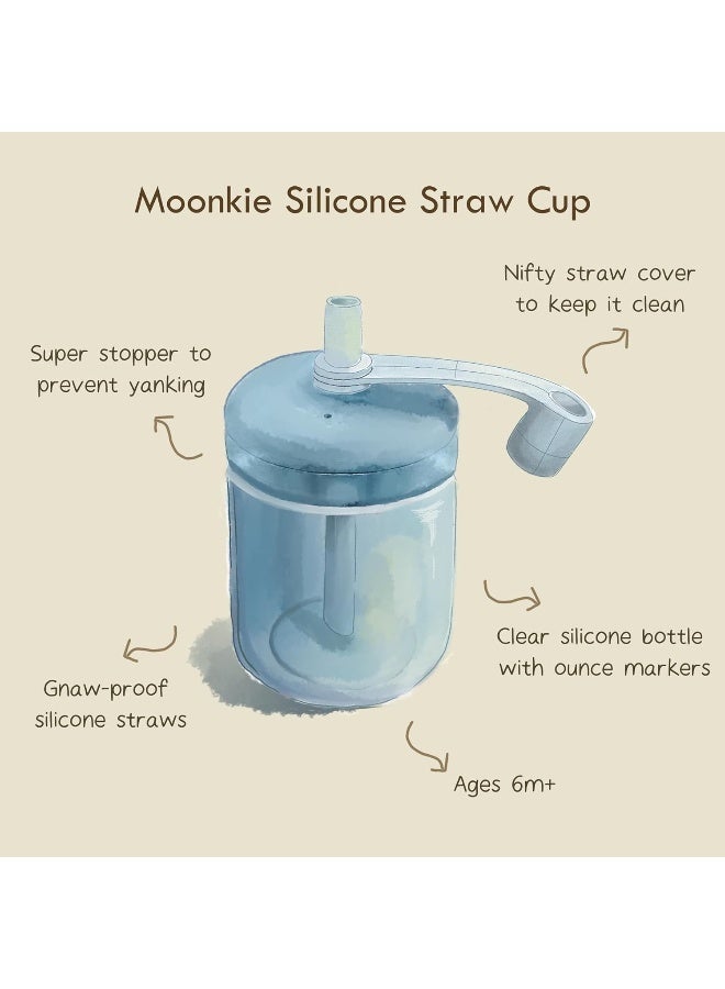 Moonkie Baby Training Cup Silicone Straw Cup | BPA-Free Drop-Proof Sippy Cups for Infants Toddlers and Kids 6 Months+ | 5 oz, 1pack, DX-BTC-01 - Image 5