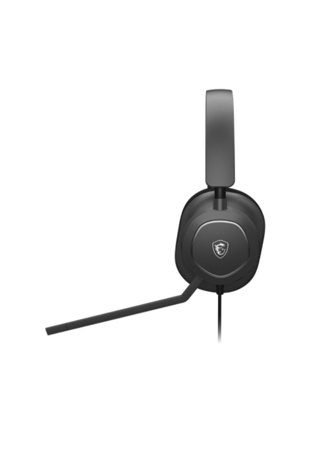 MSI MAESTRO 300 Wired Gaming Headset – 40 mm Neodymium Drivers, USB‑C + USB‑A Adapter, Detachable Cardioid Mic, Mesh/Protein Leather Earpads, 20‑40 kHz Hi‑Res Audio, Universal Compatibility - Image 2