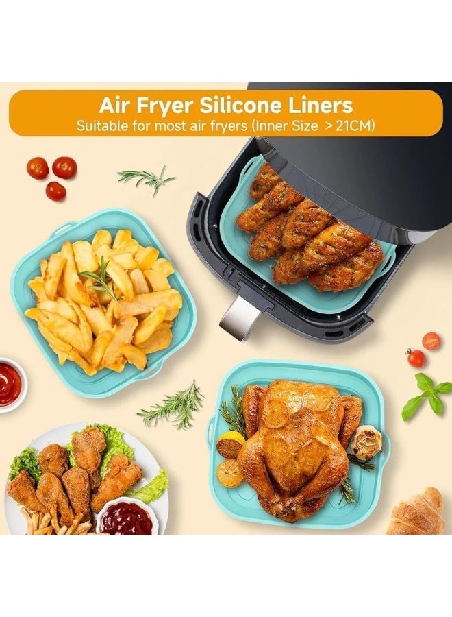 Generic valueable 1 Non Stick Air Fryer Silicone Tray 24 cm Reusable Cooking Basket - Heat Resistant Foldable Baking Liner for Ovens Air Fryers Cakes Cookies Chicken and... - Image 4