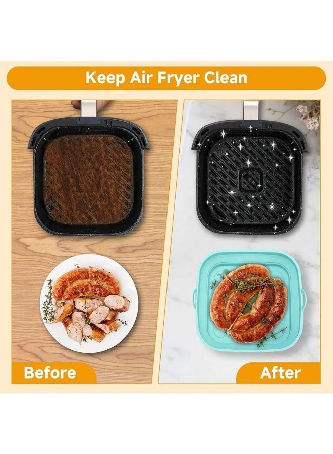 Generic valueable 1 Non Stick Air Fryer Silicone Tray 24 cm Reusable Cooking Basket - Heat Resistant Foldable Baking Liner for Ovens Air Fryers Cakes Cookies Chicken and... - Image 2