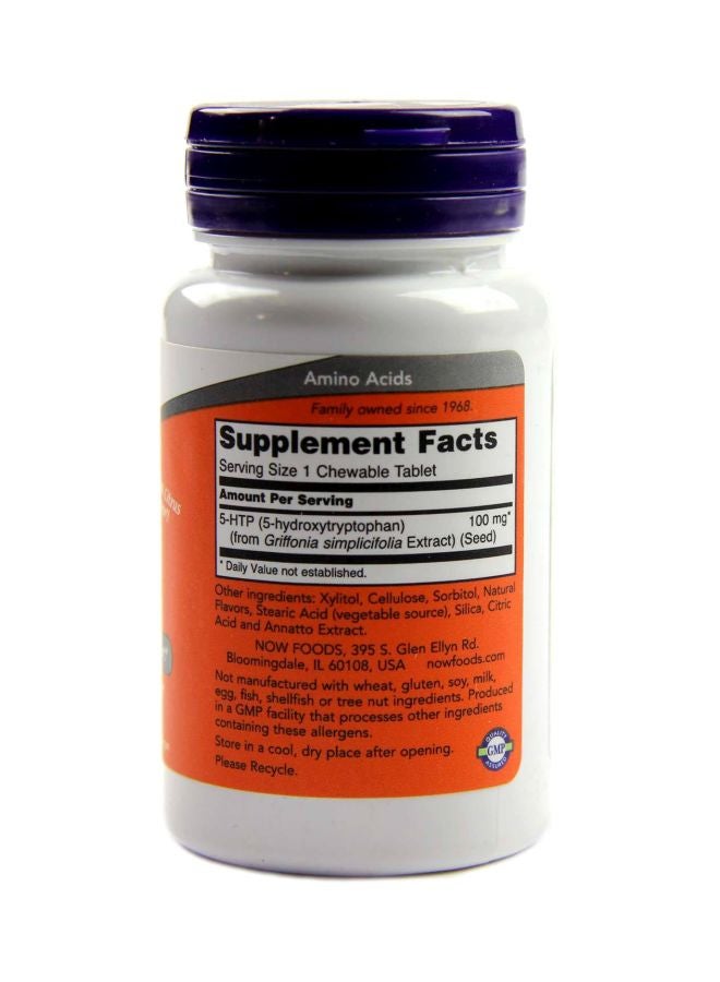 Now Foods 5 HTP Natural Citrus Flavor - 90 Chewables - Image 2