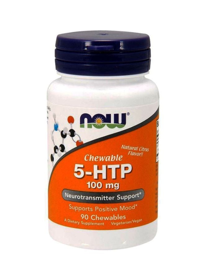 Now Foods 5 HTP Natural Citrus Flavor - 90 Chewables - Image 1