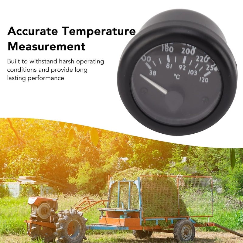 Yunseity Pointer Water Temperature Gauge, Lightweight Pointer Water Temperature Gauge, Accurate ABS for Car (12V) - Image 5