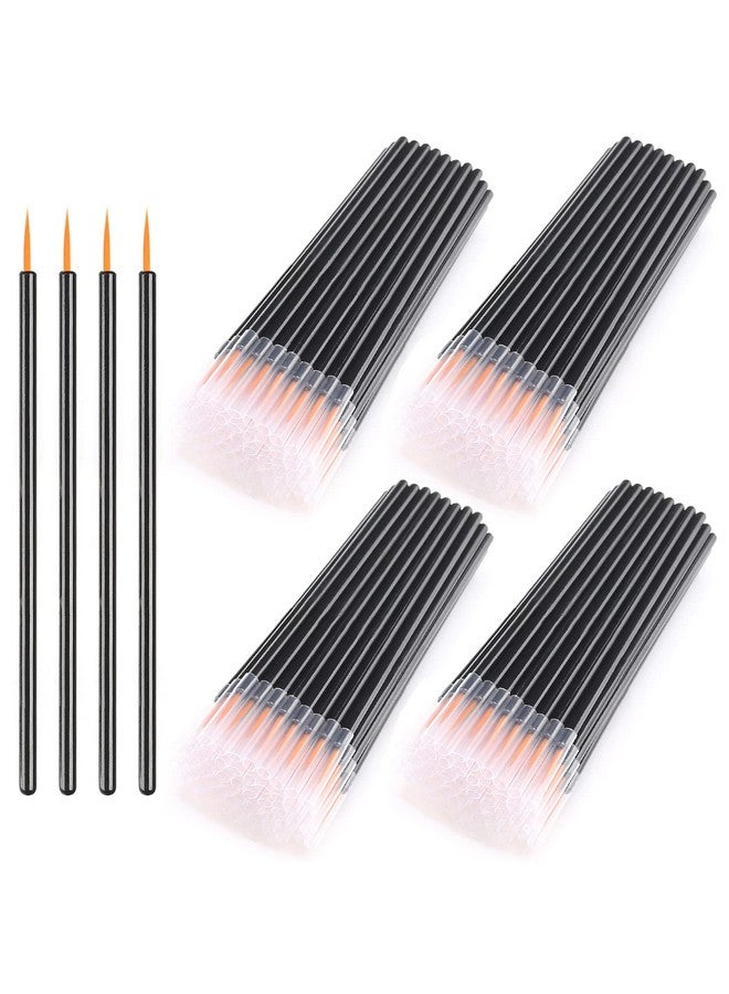 اكستور فرش ماسكارا للرموش للاستعمال مرة واحدة، عصا فرشاة للرموش، مجموعة أدوات فرشاة المكياج (200 قطعة باللون الأسود والأصفر) - Image 1