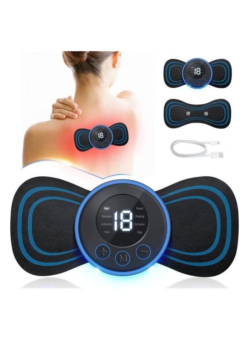 Gravity Body Massager,Neck Massage Machine Rechargeable Portable Wireless Mini Reusable Pain Relief EMS Massager with 8 Modes and 19 Levels for Shoulder,Arms,Legs - Image 1