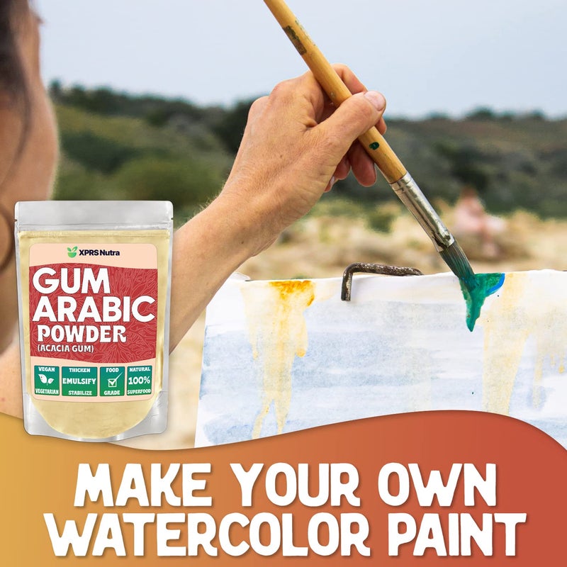 XPRS Nutra Gum Arabic Powder - Premium Acacia Gum Powder 4 Ounce - Food Grade Powdered Arabic Gum Arabic for Watercolor Paint - Arabic Gum for Baking and More - Image 4
