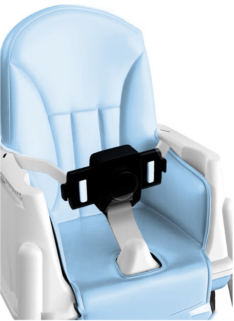PURADAY Baby High Chair Convertible High Chairs for Babies and Toddlers Toddler Feeding Chair with Double Removable Tray The Perfect Travel High Chair for Easy Baby Feeding Foldable Baby Dining Chair Sky Blue  - Image 4