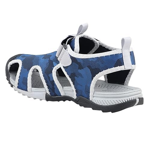 FUEL Fisherman Sandals for Men Comfortable, Flexible & Breathable Stylish Casual Sandals Protective Bump Toe Perfect Outdoor Beach Anti-Skid Sports Footwear For Gents (Blue-10UK) - Image 4