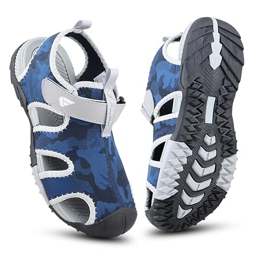 FUEL Fisherman Sandals for Men Comfortable, Flexible & Breathable Stylish Casual Sandals Protective Bump Toe Perfect Outdoor Beach Anti-Skid Sports Footwear For Gents (Blue-10UK) - Image 2