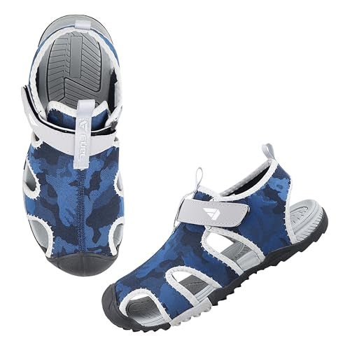 FUEL Fisherman Sandals for Men Comfortable, Flexible & Breathable Stylish Casual Sandals Protective Bump Toe Perfect Outdoor Beach Anti-Skid Sports Footwear For Gents (Blue-10UK) - Image 5