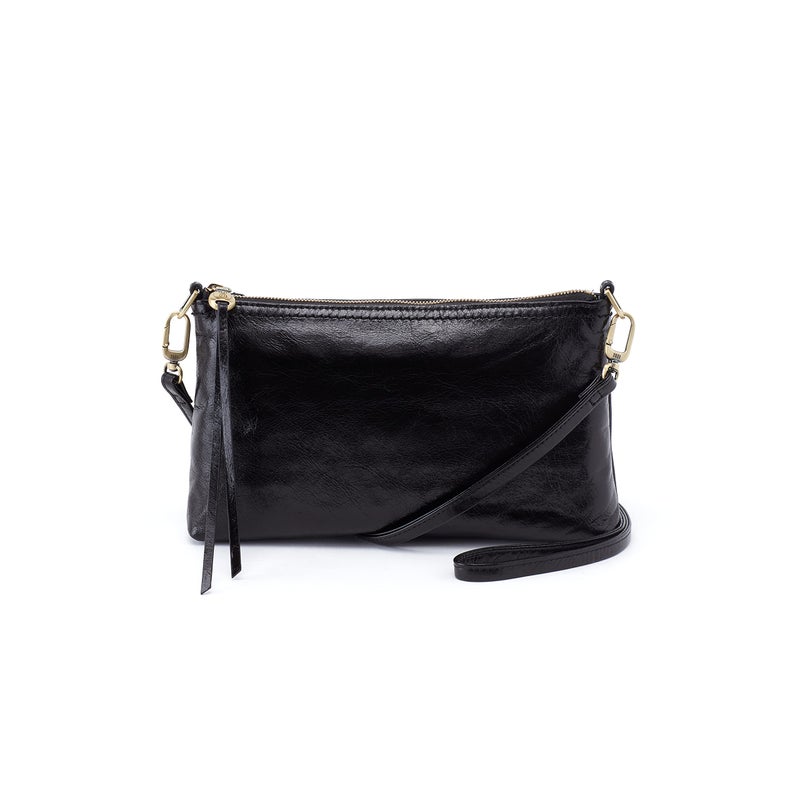 HOBO Darcy Convertible Leather Crossbody Bag with Removable Strap - Leather Shoulder Bag & Wristlet with 6 Card Slots, Bill Slot & Exterior Phone Pocket - Black - Image 1