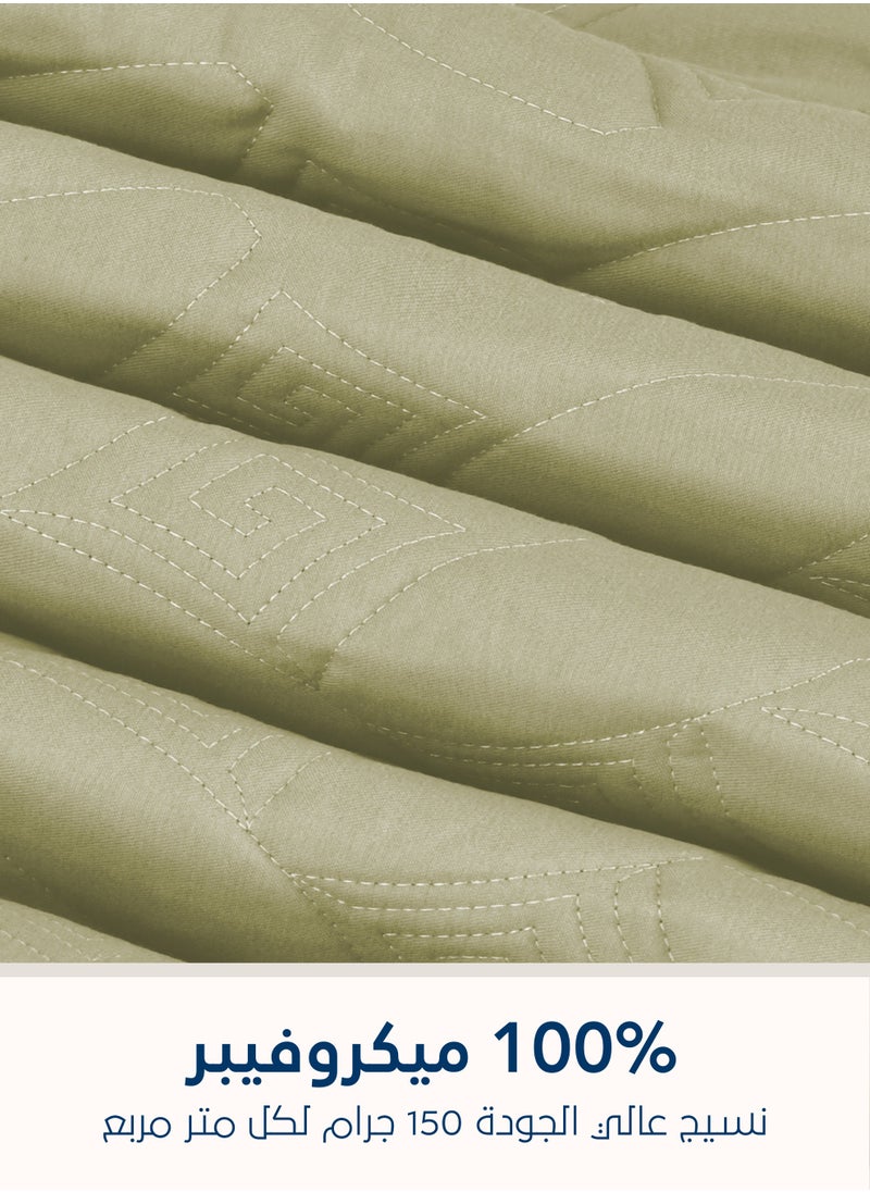 Master Home Textile - 3Piece Microfiber Bedspread Set Fits 120 x 200 cm Single Size Bed Single Size Compressed Comforter Set Elmira Series - Image 1