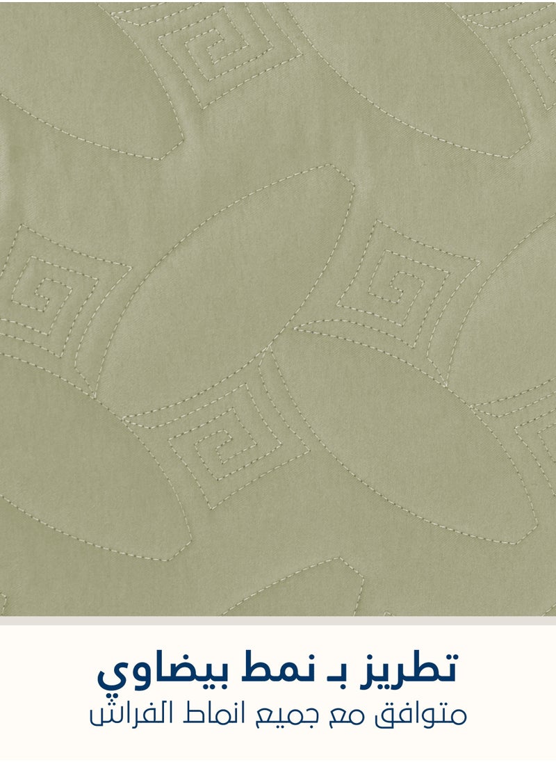 Master Home Textile - 3Piece Microfiber Bedspread Set Fits 120 x 200 cm Single Size Bed Single Size Compressed Comforter Set Elmira Series - Image 1