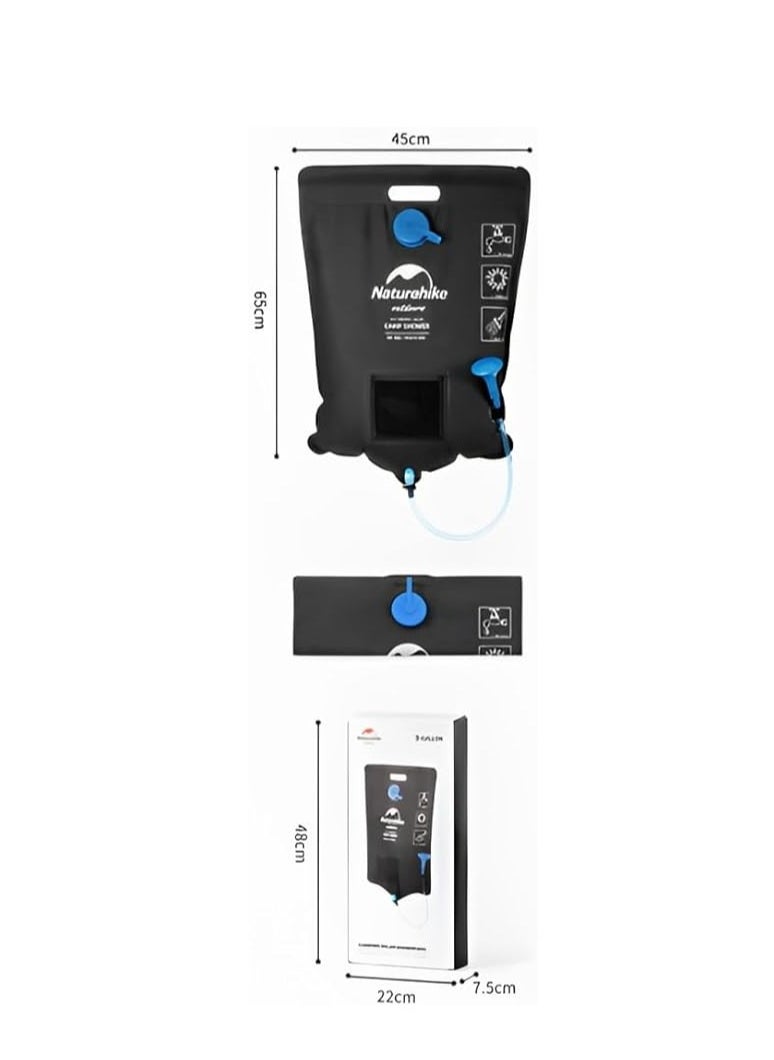 Naturehike Dawn Bath Outdoor Solar Shower | 20L Capacity | Eco-friendly EVA Material | Heats Water to 40°C - 50°C with Solar Power | Foldable and Easy to Store | Unisex-Adult  - Image 2