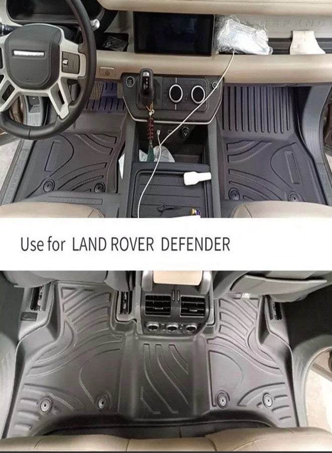 5D Floor Mats for Land Rover Defender, Heavy Duty Floor Mats for Defender 2020+ Models, All Weather proof Mats Set of 3piece - Image 2