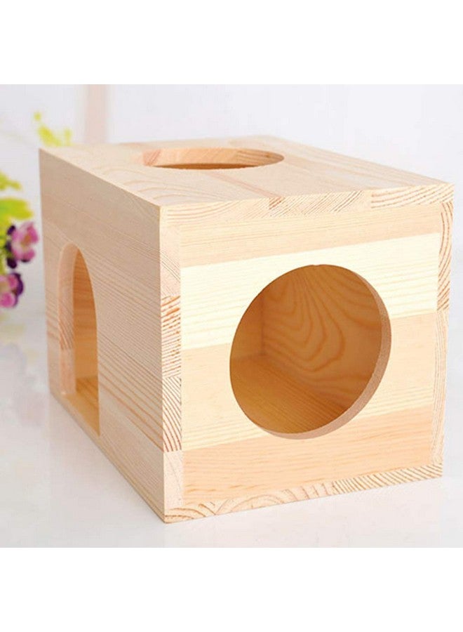 Western Era Wooden HideHouse Hut Hammock Sleeping Cabin Cage Accessory Toy for Hamsters, Hedgehog, SugarGlider, Birds, Small Rabbit, Small Guinea Pig - Image 3